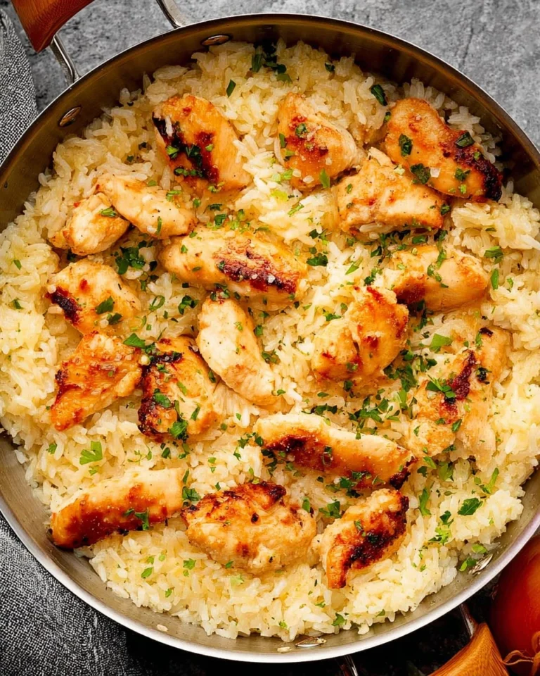 Chicken-Scampi-with-Garlic-Parmesan-Rice-Recipe