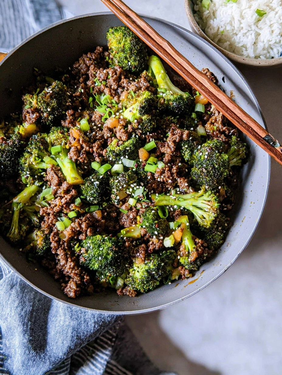Easy Ground Beef and Broccoli