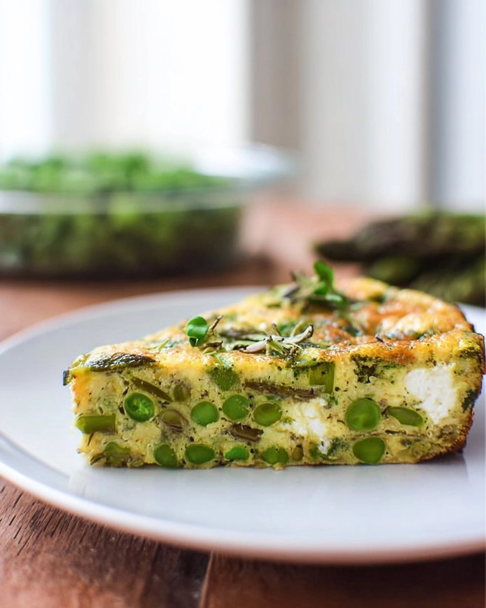 Herb & Goat Cheese Frittata with Asparagus and Peas