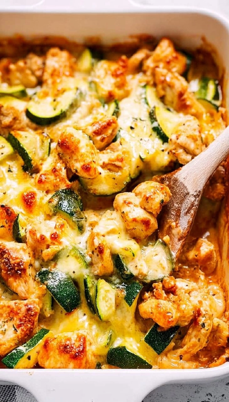 High Protein Chicken Zucchini Bake 