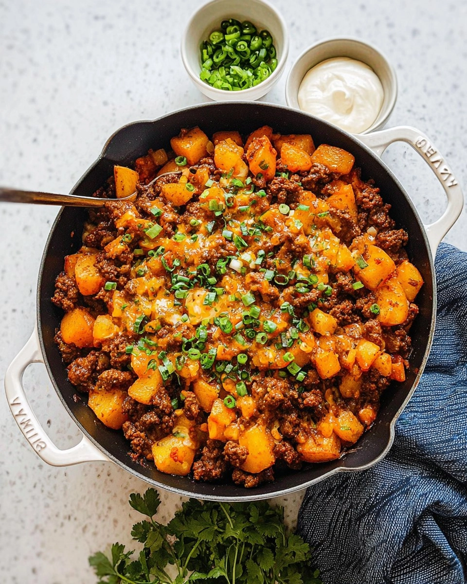 Quick Ground Beef and Potatoes