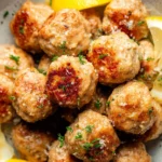 30-Minute-Baked-Lemon-Chicken-Meatballs-Recipe