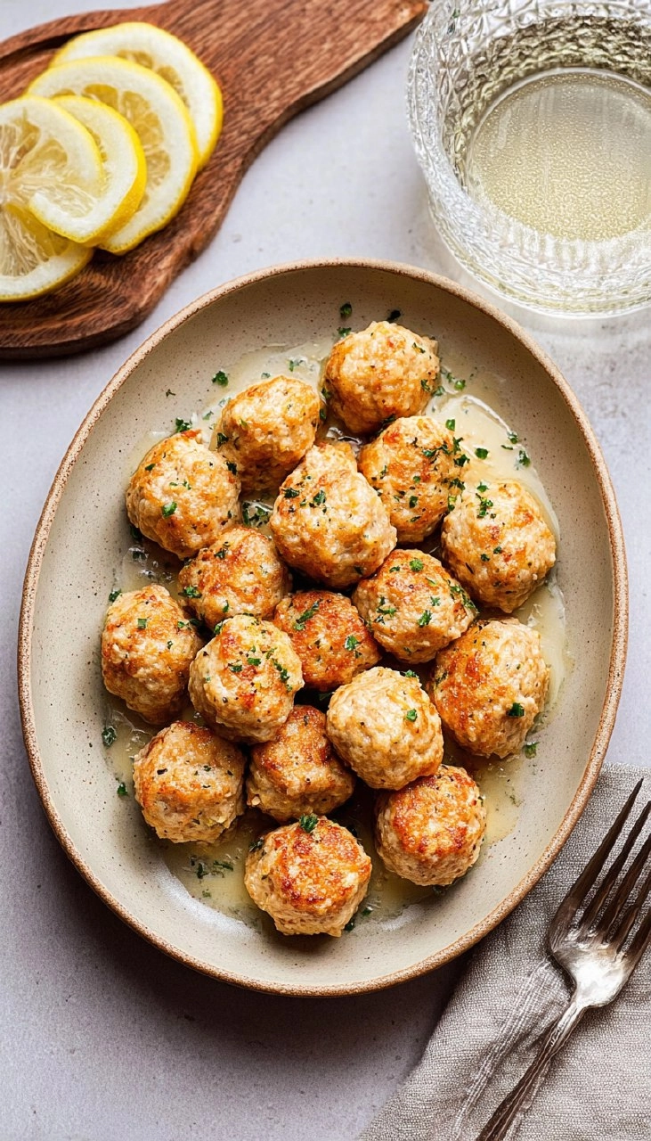 30-Minute Baked Lemon Chicken Meatballs