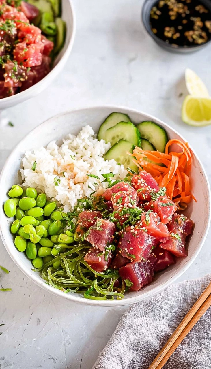 Ahi Tuna Poke Bowls