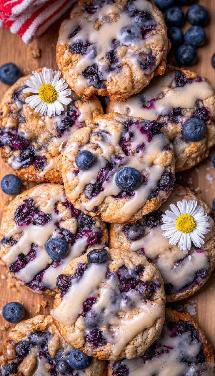 Blueberry Coffee Cake Cookies