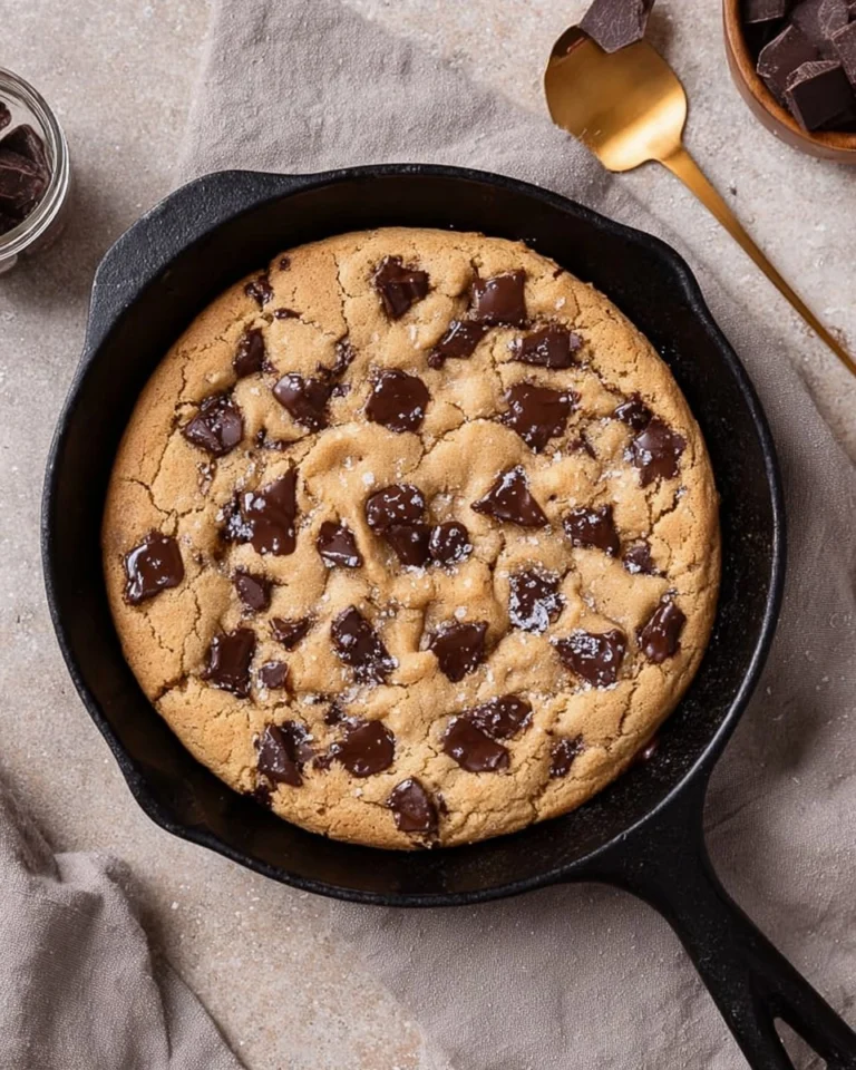 Brown-Butter-Chocolate-Chip-Skillet-Cookie-8-Inch-Recipe