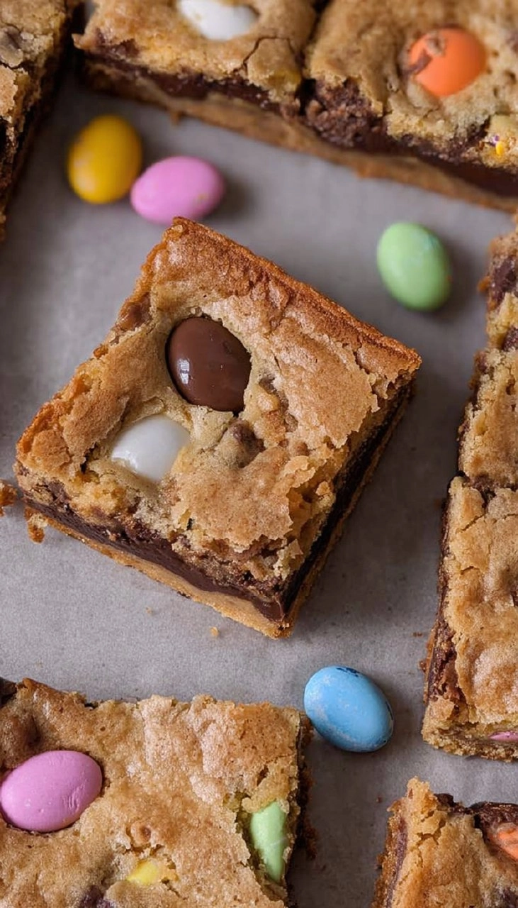 Cadbury Egg Cookie Bars