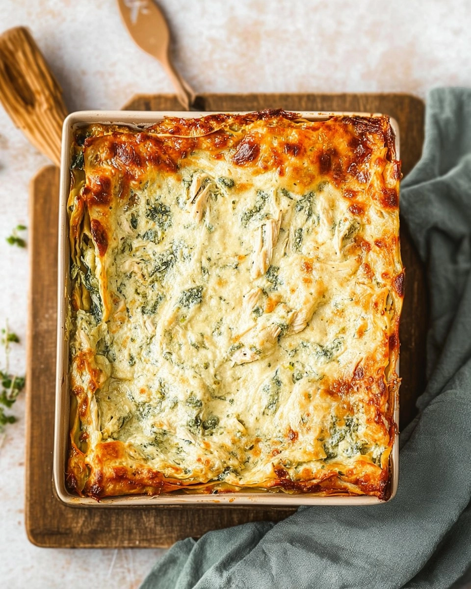 Chicken and Spinach Lasagna (With Rotisserie Chicken)