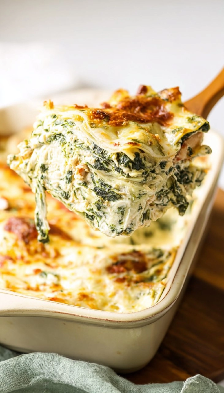 Chicken and Spinach Lasagna (With Rotisserie Chicken)