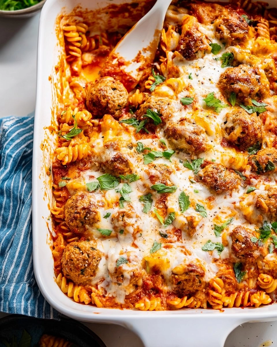 Dump and Bake Meatball Casserole