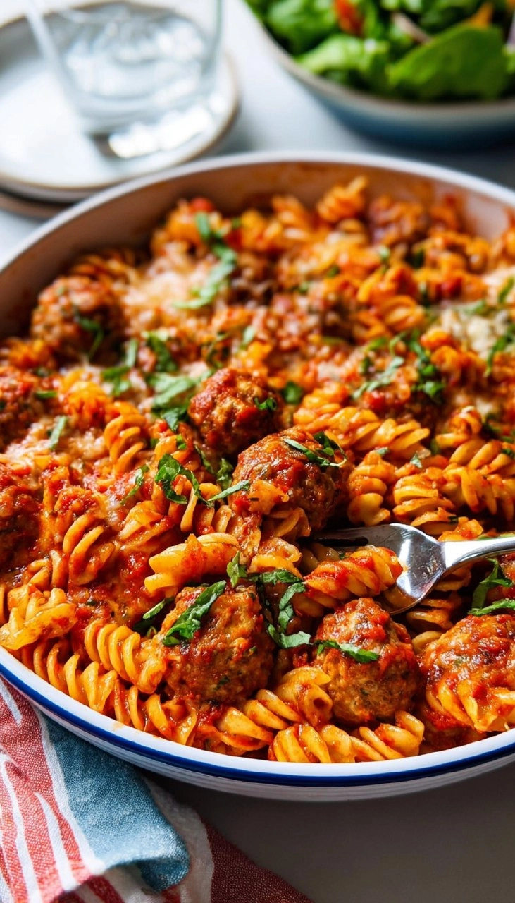 Dump and Bake Meatball Casserole
