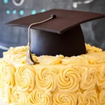 Elegant-Graduation-Cake-with-Fondant-Cap-Topper-Recipe