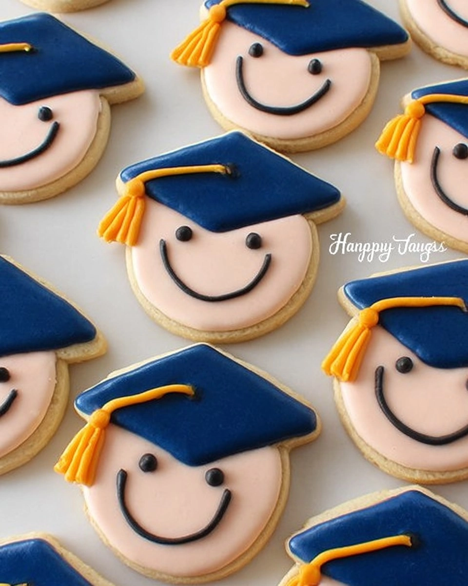 Graduation Cap & Diploma Sugar Cookies