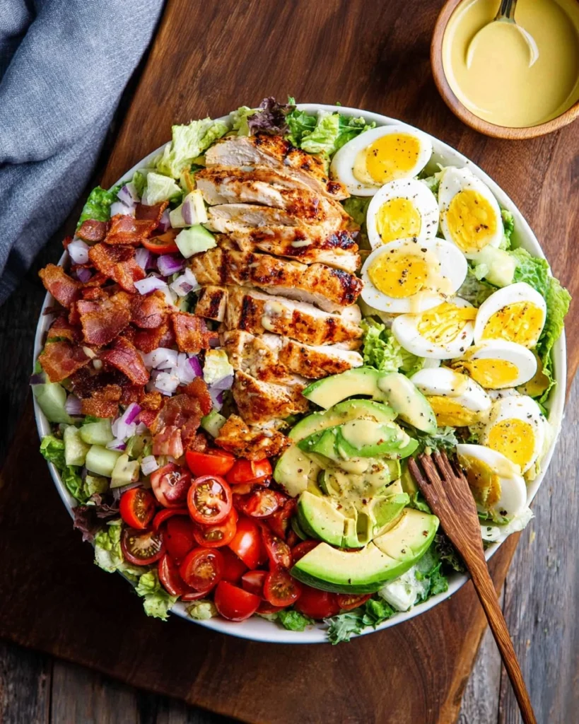 Healthy-Grilled-Chicken-Cobb-Salad-with-Honey-Dijon-Dressing-Recipe