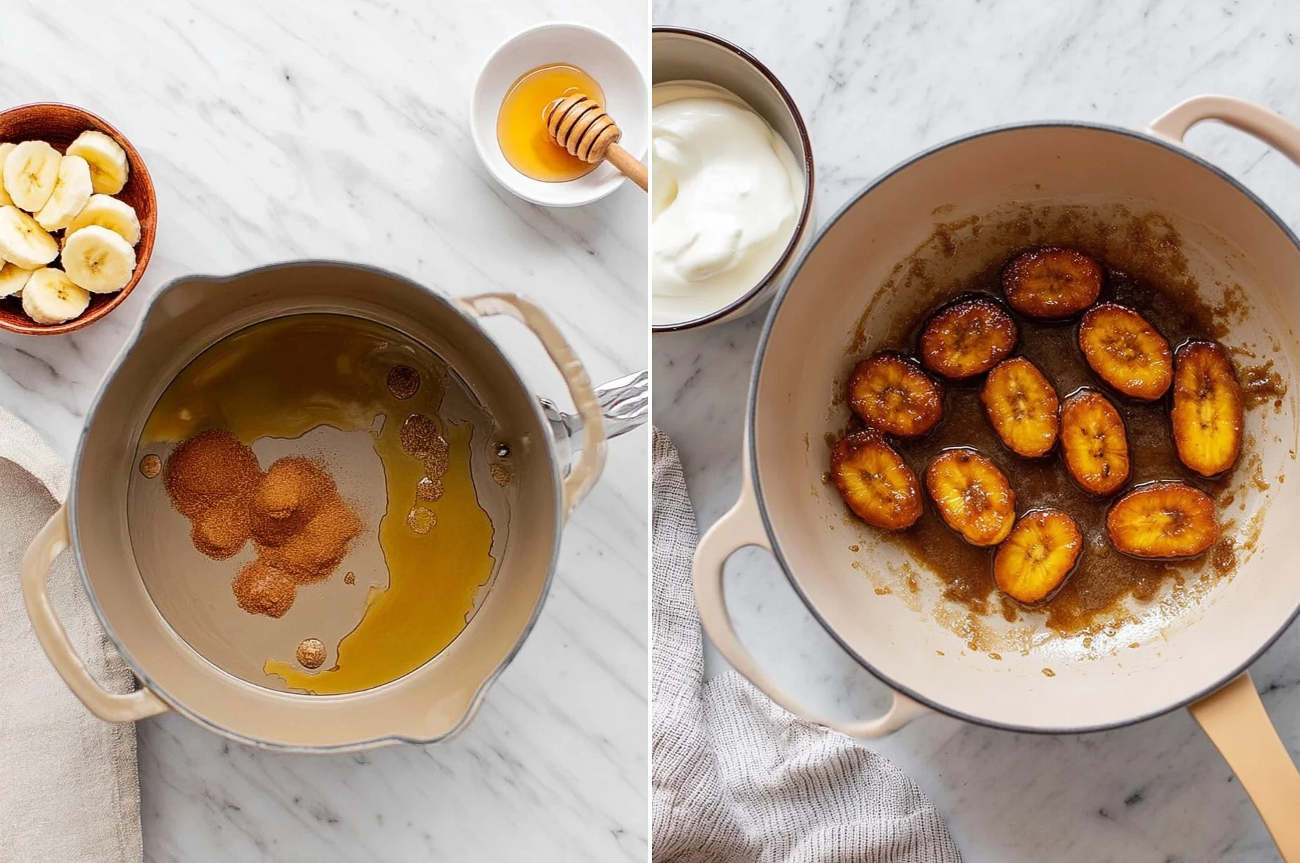 High-Protein Caramelized Banana Yogurt Bowl