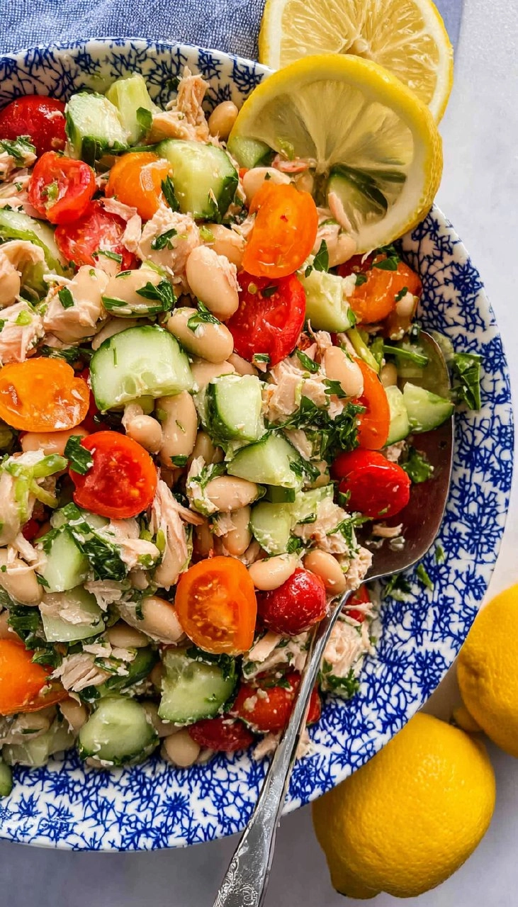 Mediterranean White Bean Tuna Salad