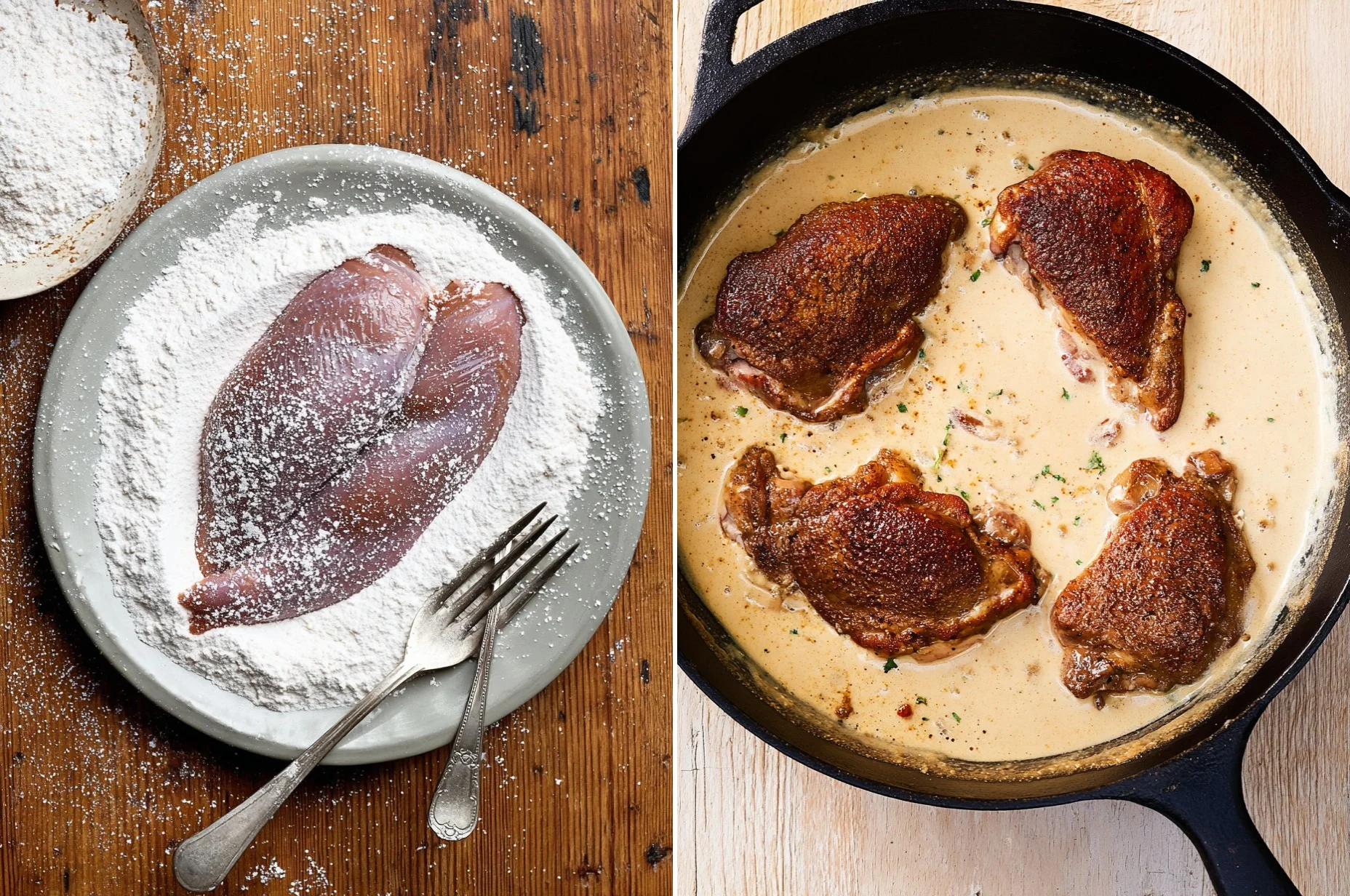 Pan-Seared Pheasant with Creamy Dijon Mustard Sauce