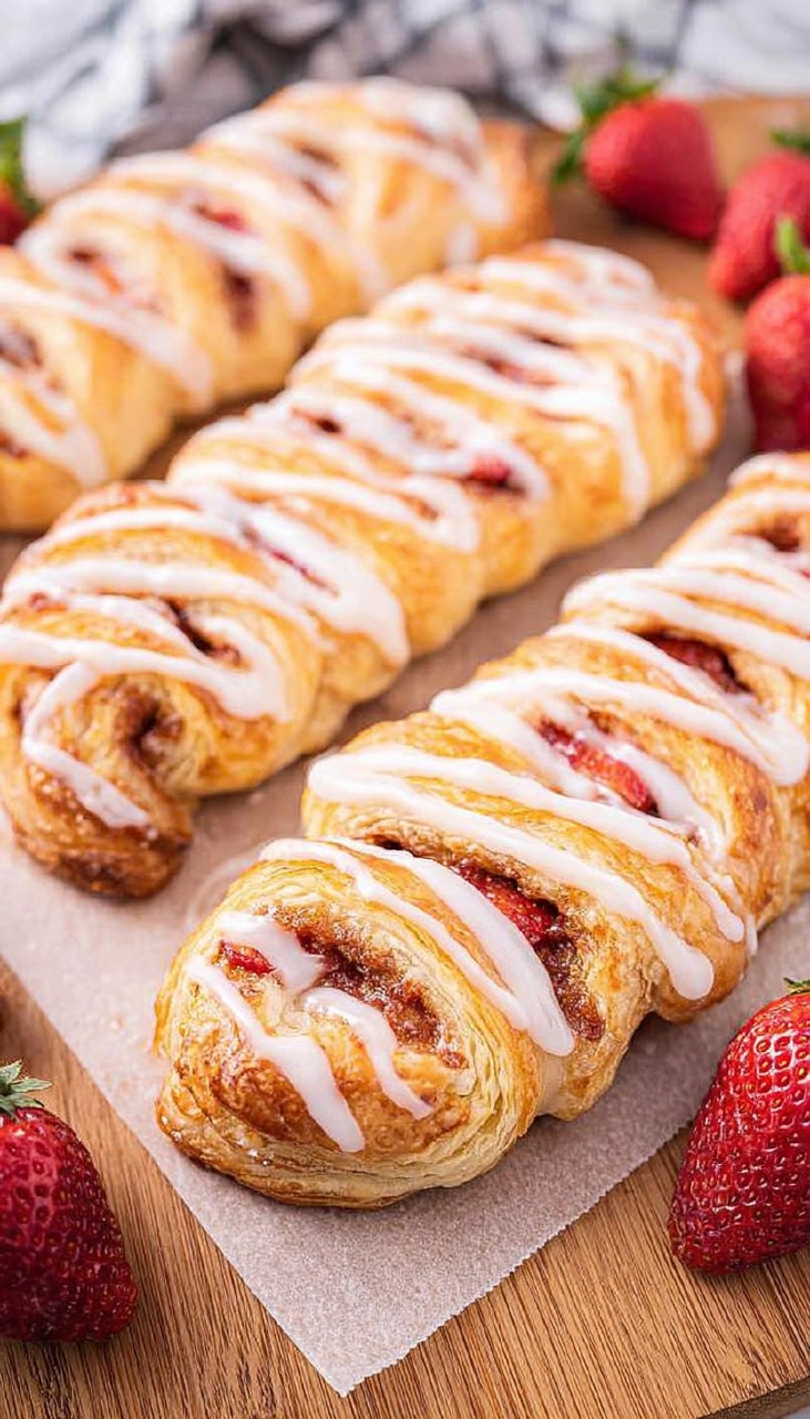 Strawberry Cream Cheese Danish | Easy Puff Pastry Breakfast Pastry