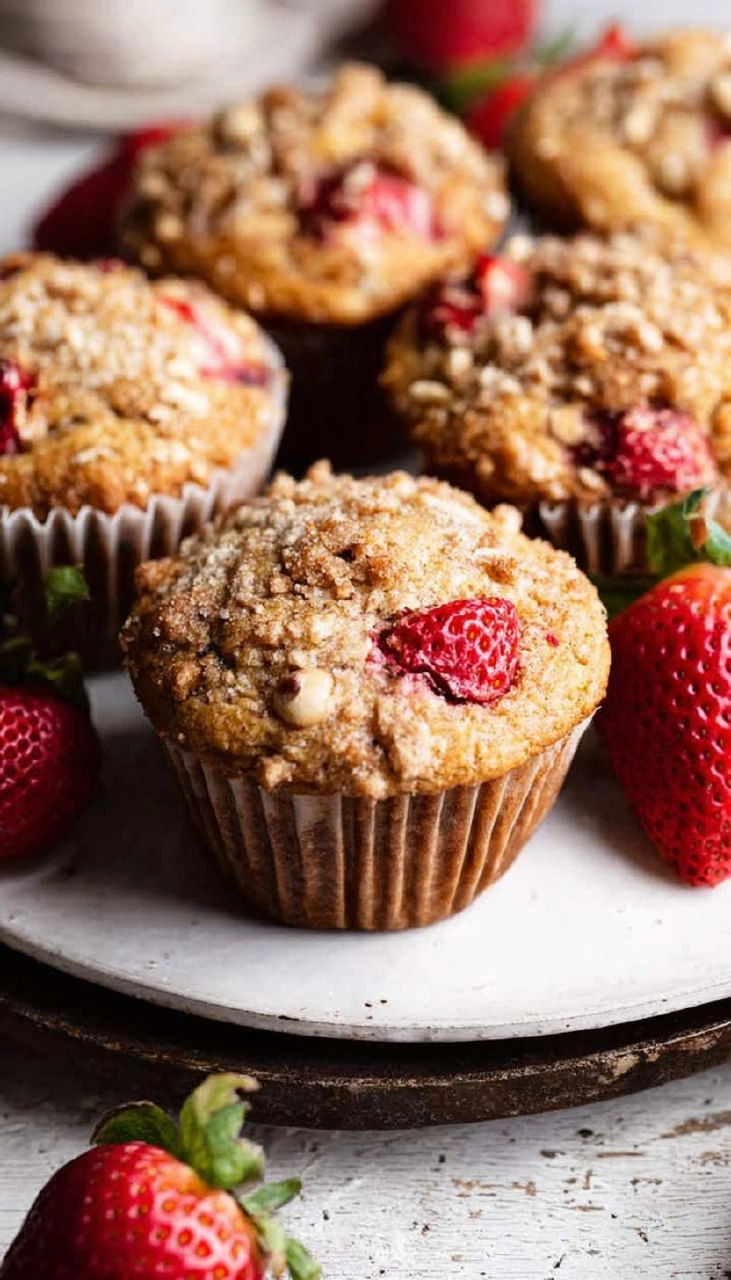 Almond Flour Strawberry Muffins