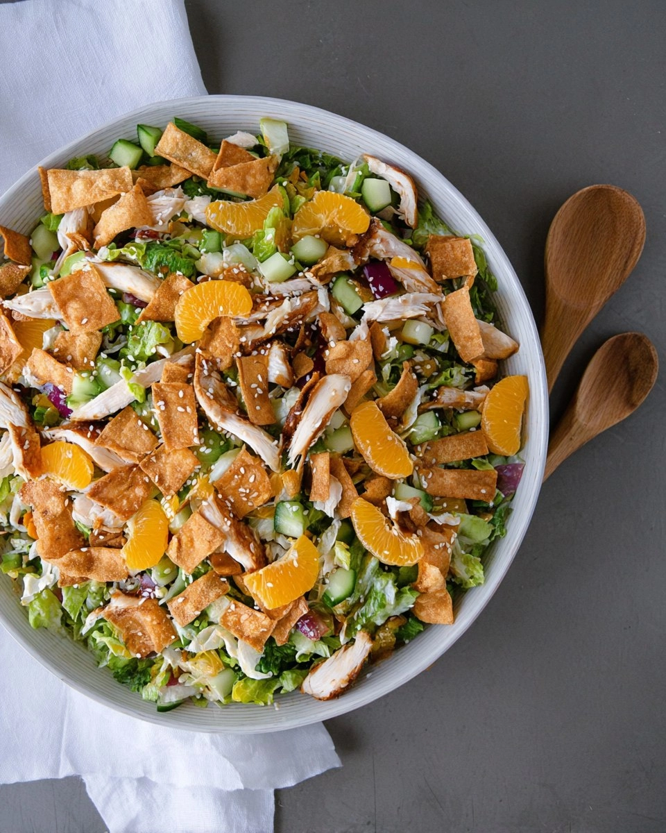 Asian Wonton Chicken Salad