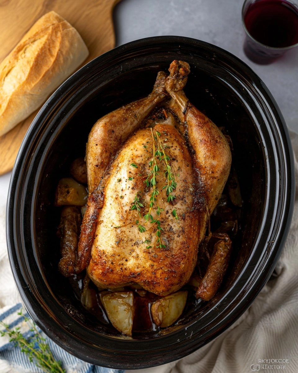 Crockpot Whole Chicken (10 Minute Prep)