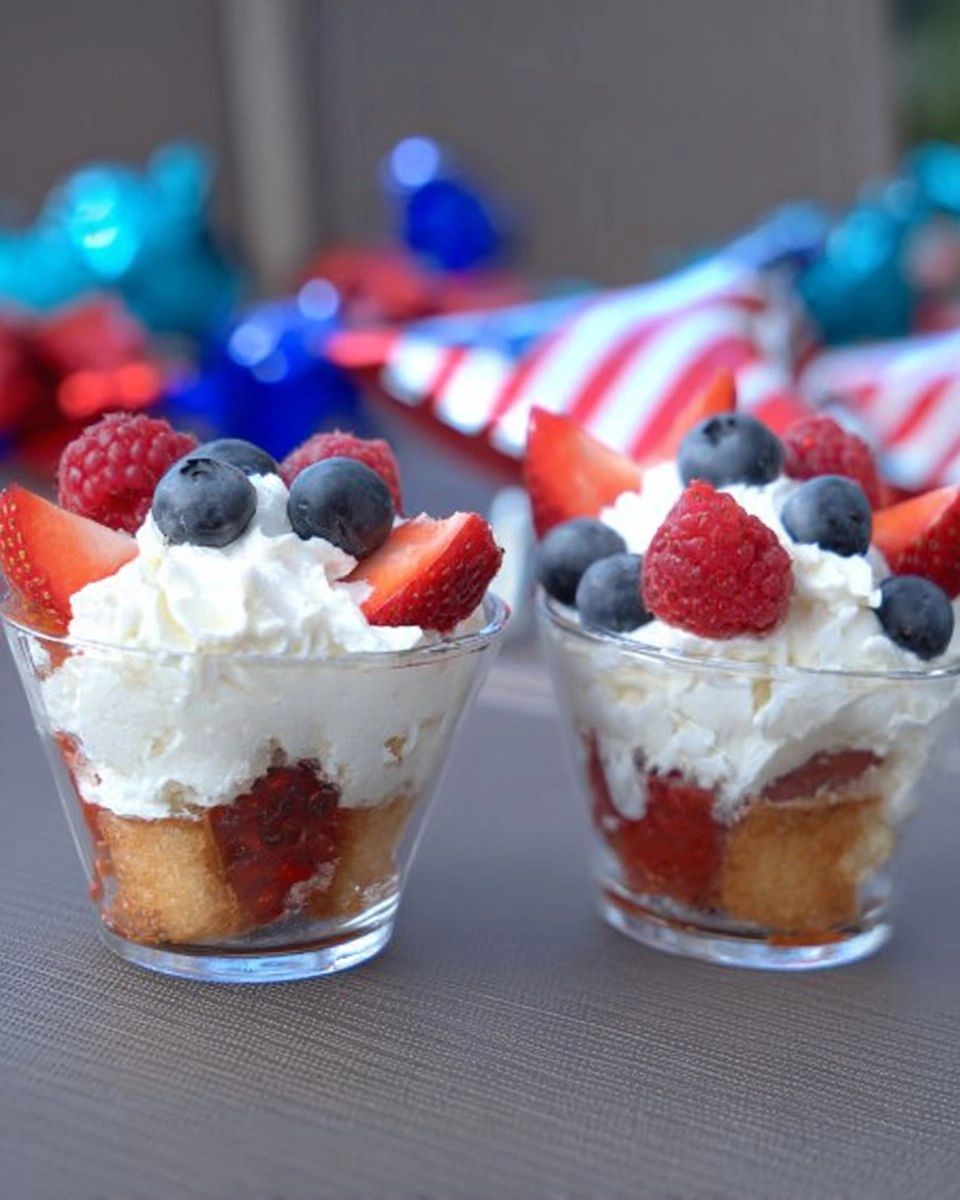 Fourth of July Mini Shortcake Cups