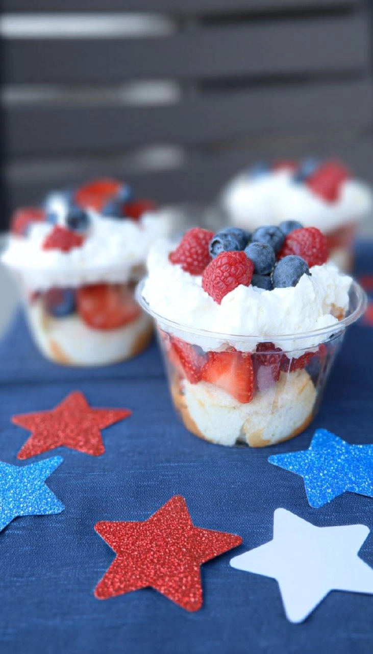 Fourth of July Mini Shortcake Cups