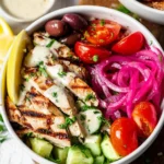Greek-Chicken-Bowls-with-Lemon-Garlic-Tahini-Sauce-Healthy-Mediterranean-Bowls-Recipe