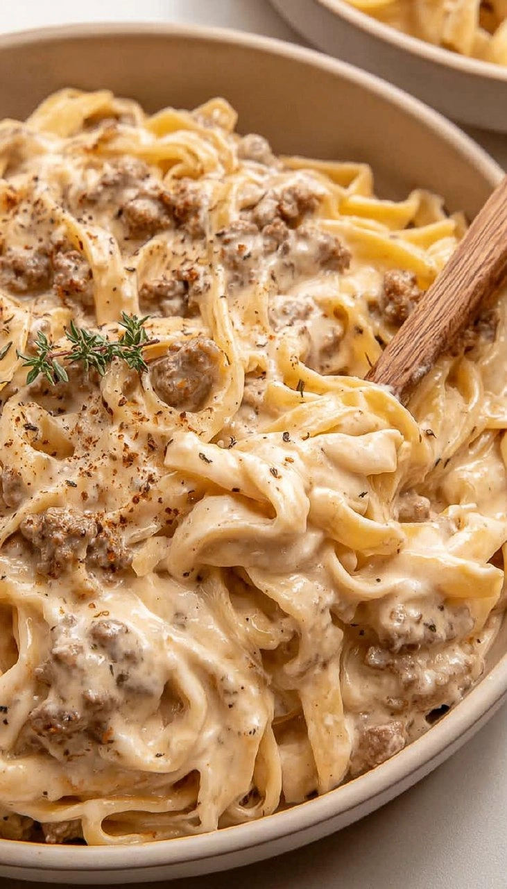 Ground Beef Alfredo