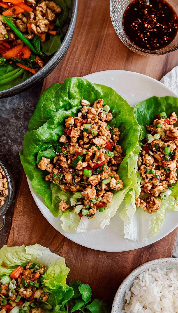 Ground Chicken Lettuce Wraps