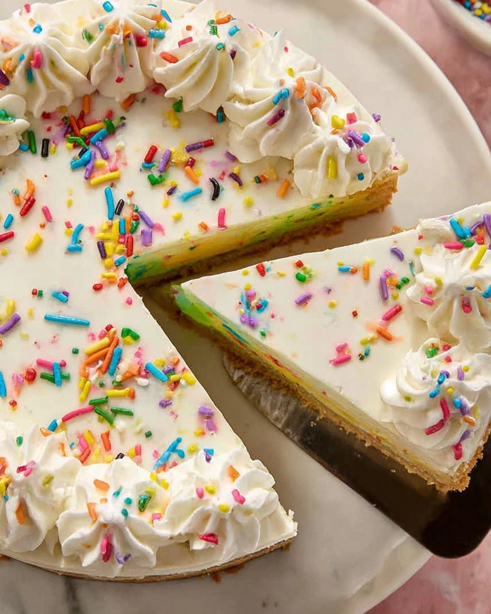 No-Bake Funfetti Cheesecake