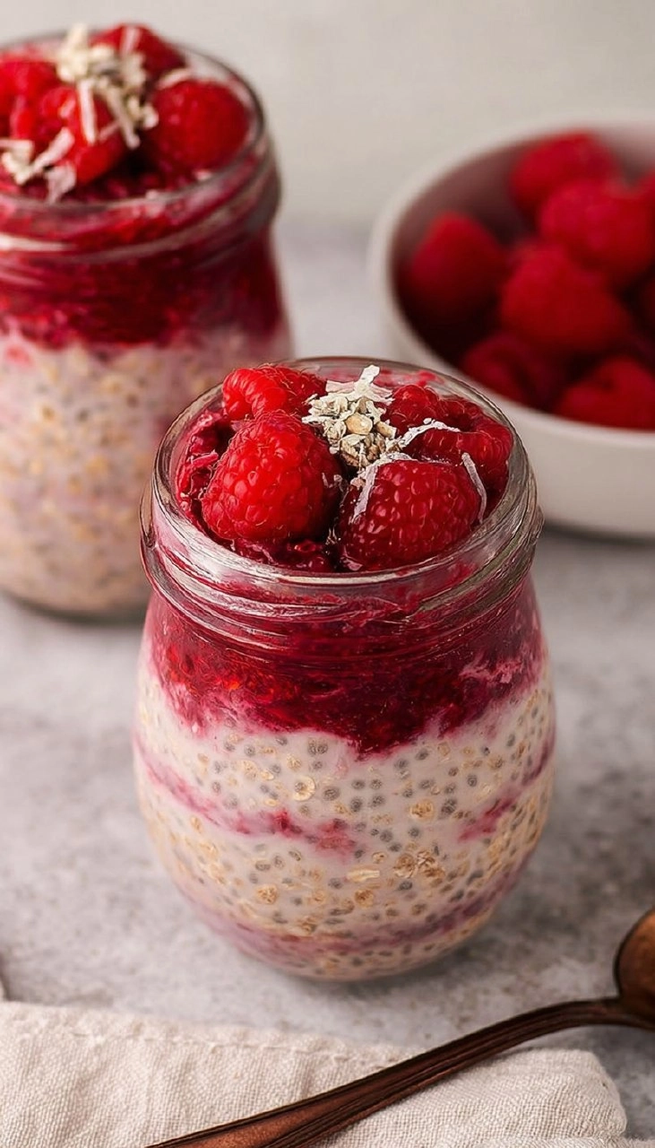 Raspberry Overnight Oats