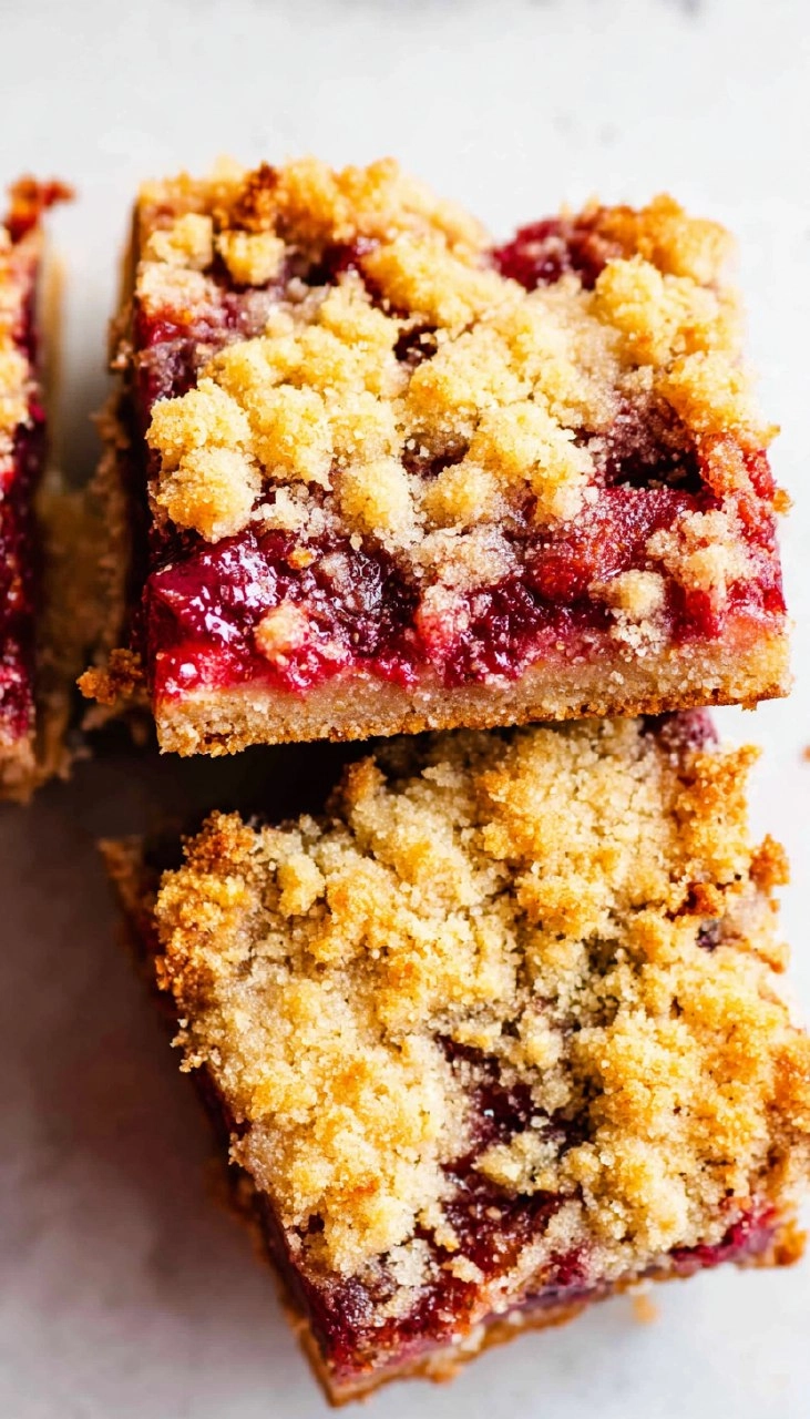 Strawberry Crumble Bars (Almond Flour, Easy & Buttery)