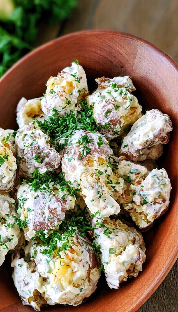 Buttermilk Smashed Potato Salad | Creamy BBQ Side for Memorial Day
