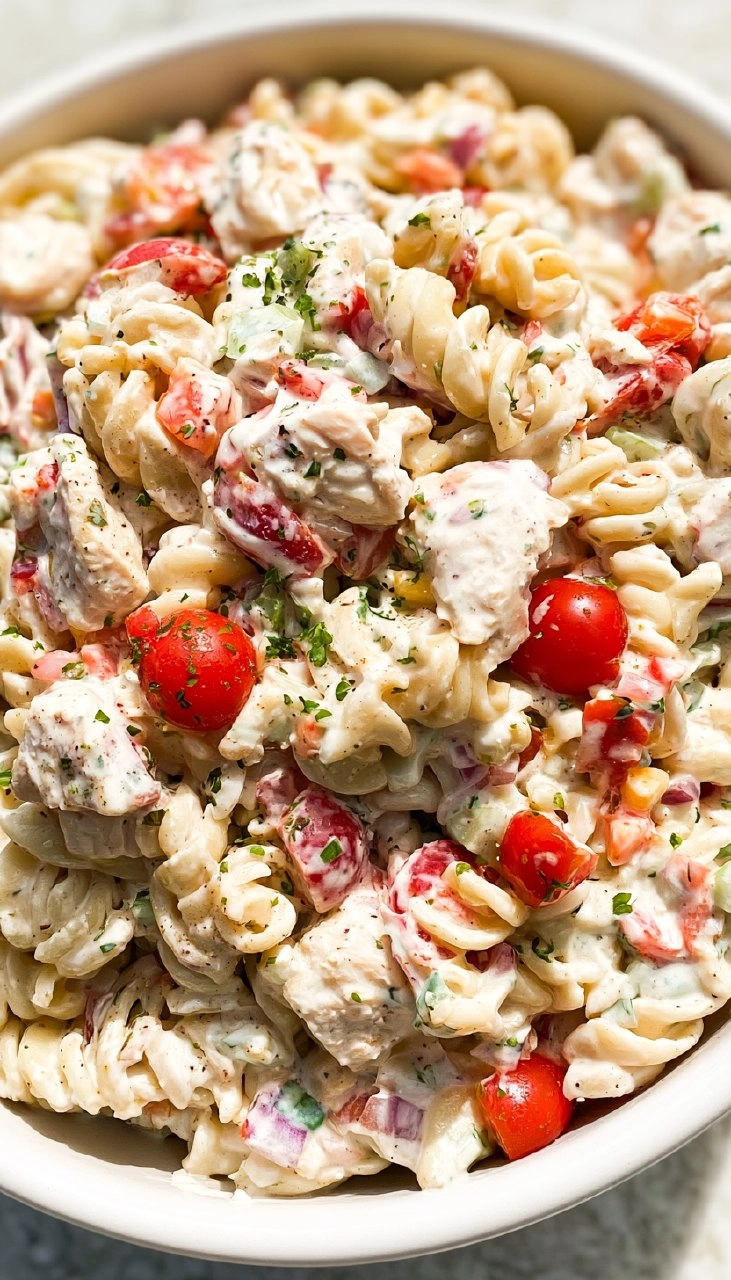 Chicken Ranch Pasta Salad