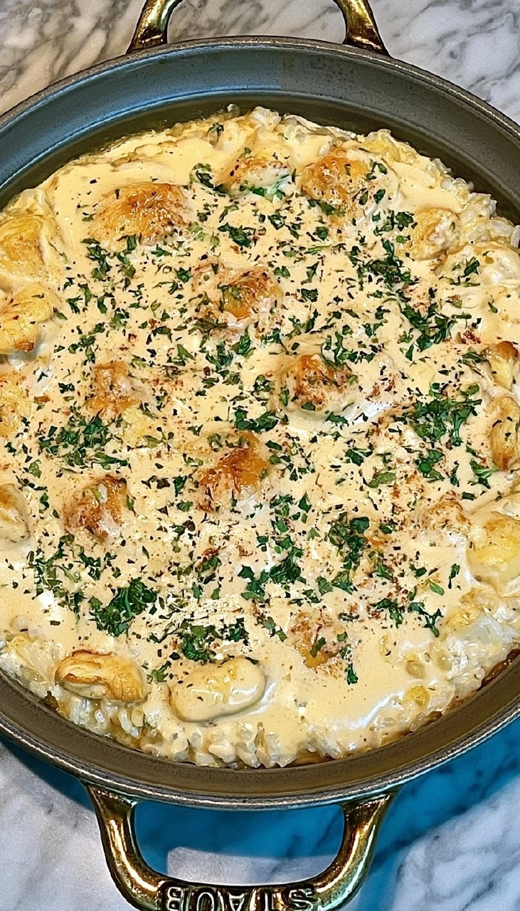 Creamy Smothered Chicken and Rice