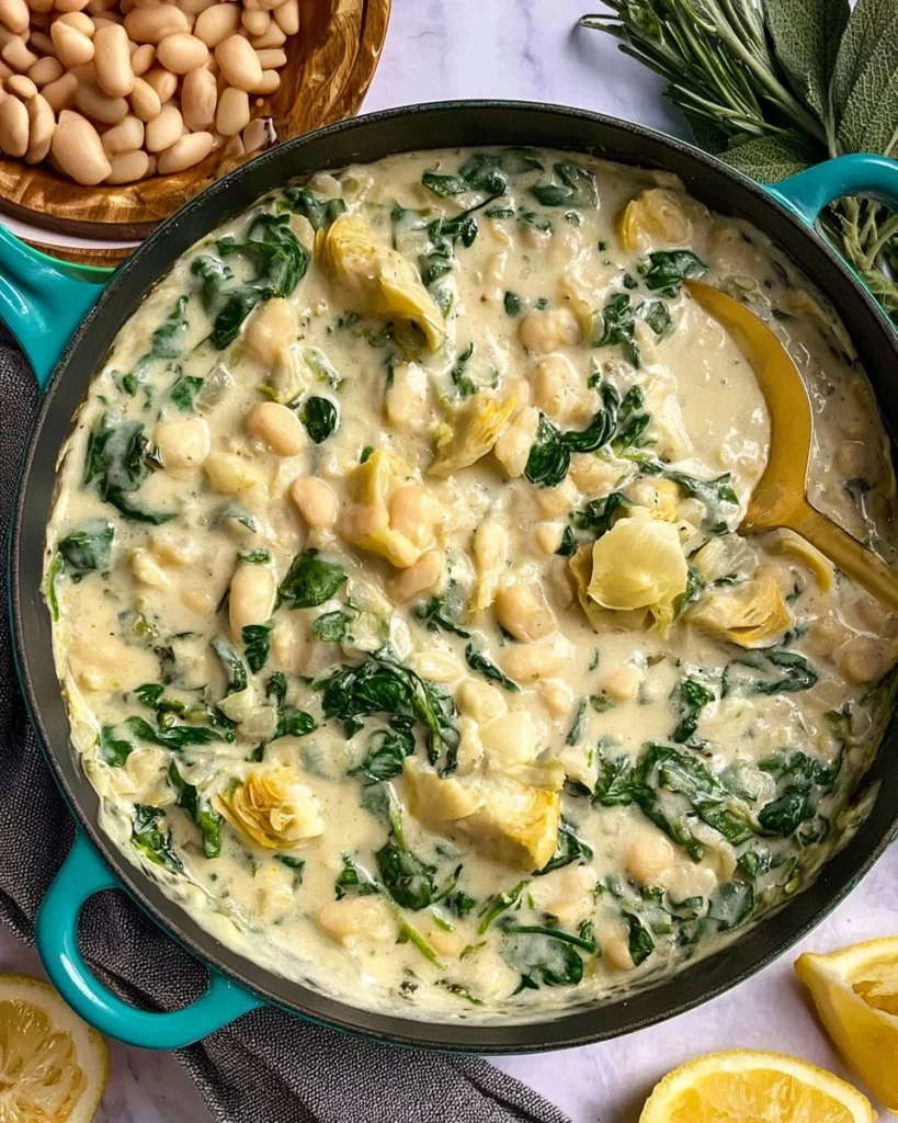 Creamy-Spinach-Artichoke-Butter-Beans-Recipe