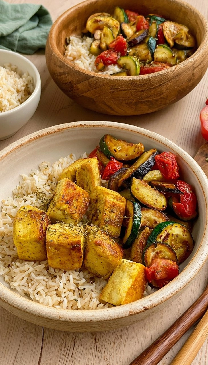 Greek Tofu & Rice Bowls