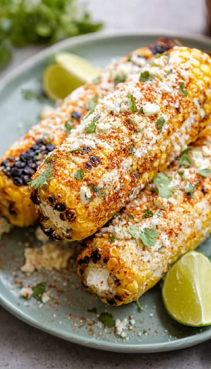 Grilled Corn Elote Style | Smoky Mexican Street Corn for Summer Cookouts