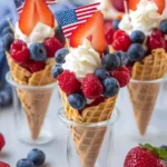 No-Bake-4th-of-July-Patriotic-Fruit-Cones-Recipe