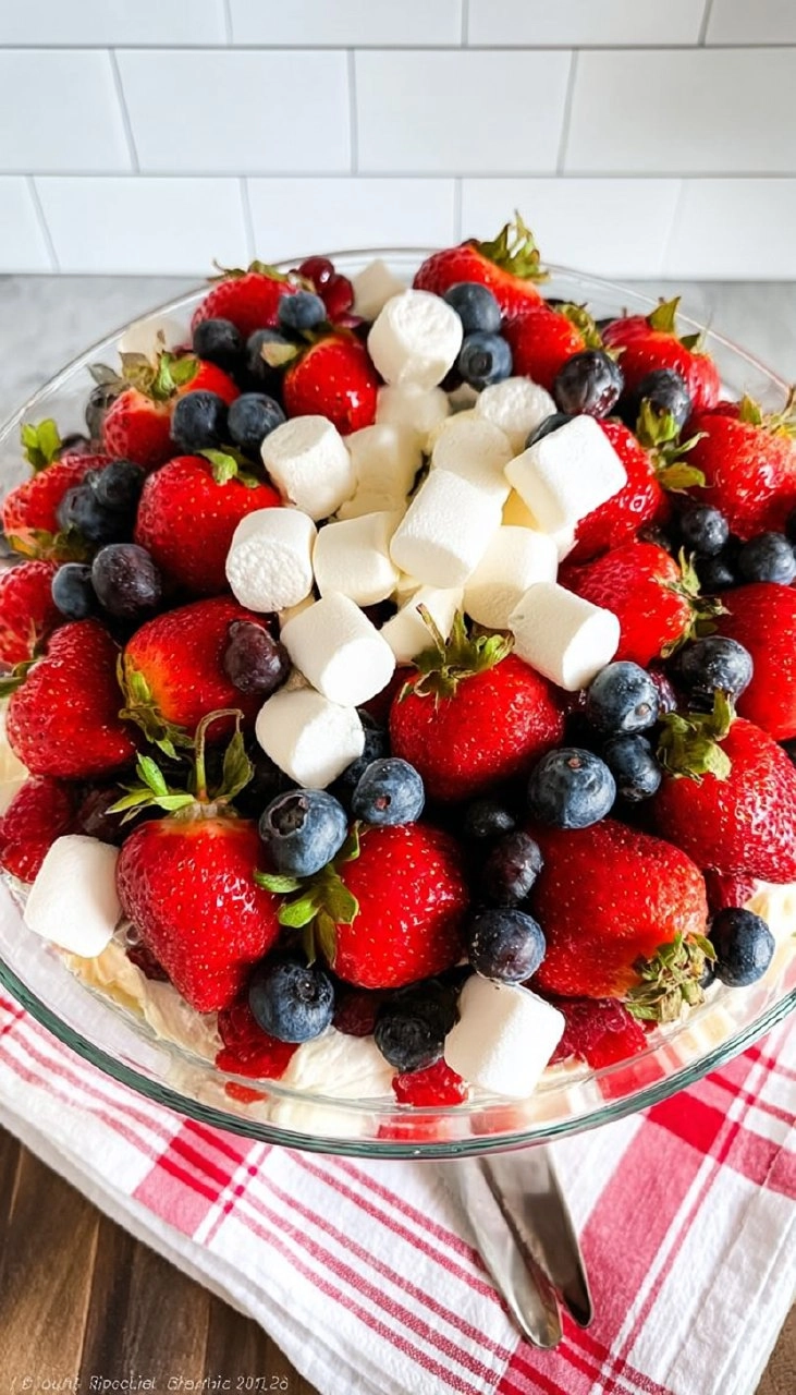 Red White and Blue Cheesecake Salad | Patriotic No-Bake Dessert for the 4th of July 90 Red White and Blue Cheesecake Salad | Patriotic No-Bake Dessert for the 4th of July