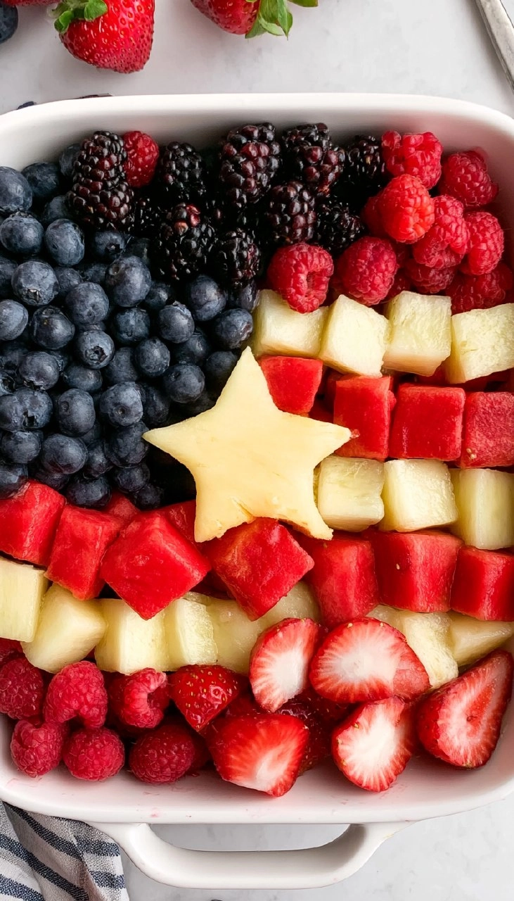 Red, White and Blue Fruit Salad | Patriotic Summer Side Dish 75 Red, White and Blue Fruit Salad | Patriotic Summer Side Dish
