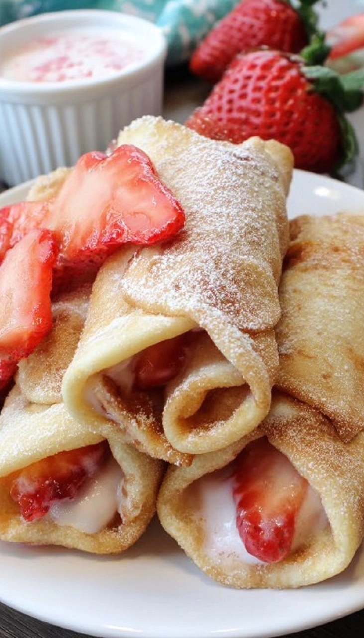 Strawberry Cheesecake Chimichangas
