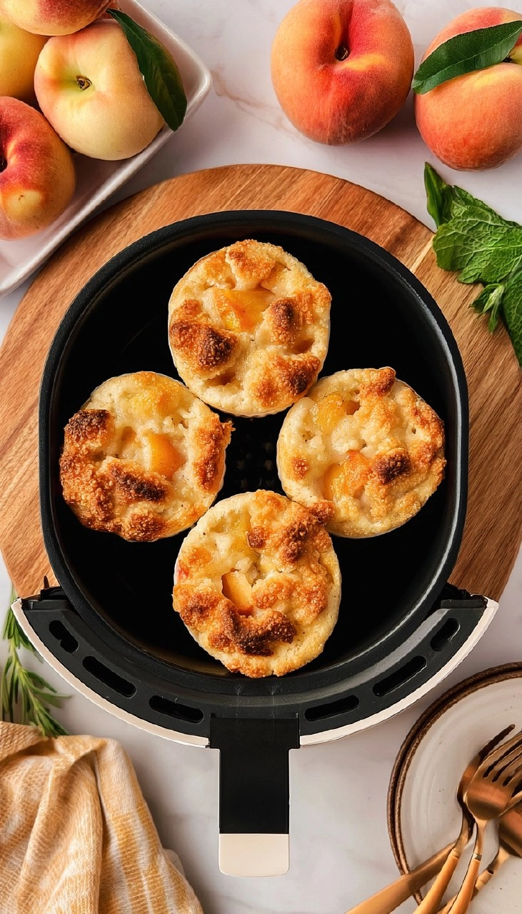 Air Fryer Mini Peach Cobbler