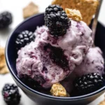 Blackberry-Cheesecake-Cottage-Cheese-Ice-Cream-Recipe