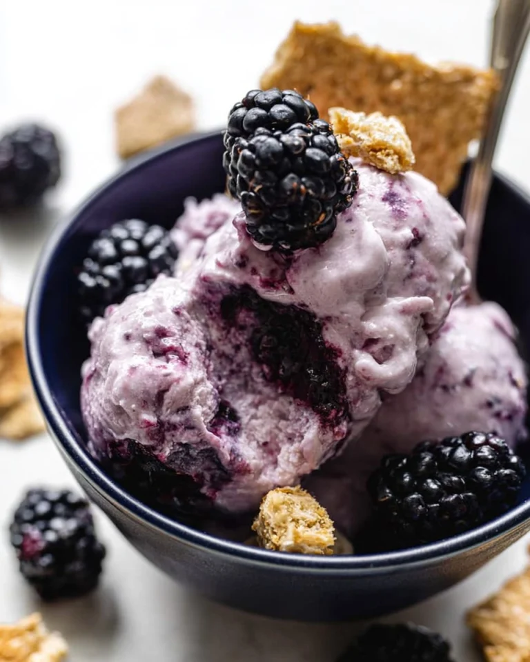 Blackberry-Cheesecake-Cottage-Cheese-Ice-Cream-Recipe