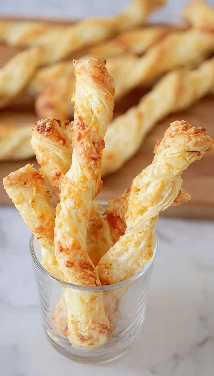 Cheese Twists with Puff Pastry 80 Cheese Twists with Puff Pastry