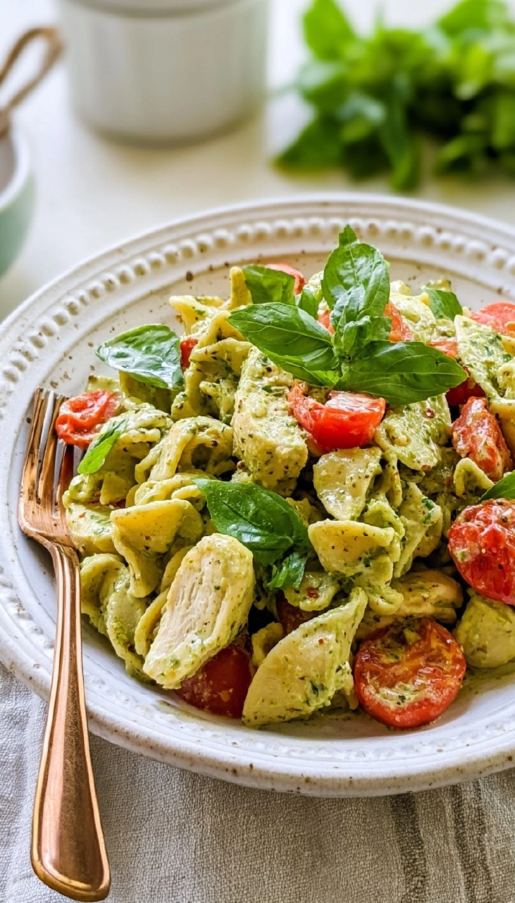 Creamy Chicken Pesto Pasta Salad 120 Creamy Chicken Pesto Pasta Salad