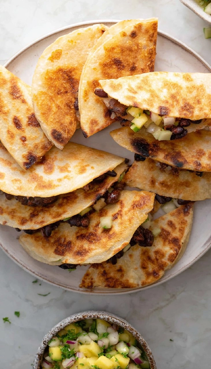 Crispy Smashed Black Bean Tacos with Mango Salsa. 105 Crispy Smashed Black Bean Tacos with Mango Salsa.