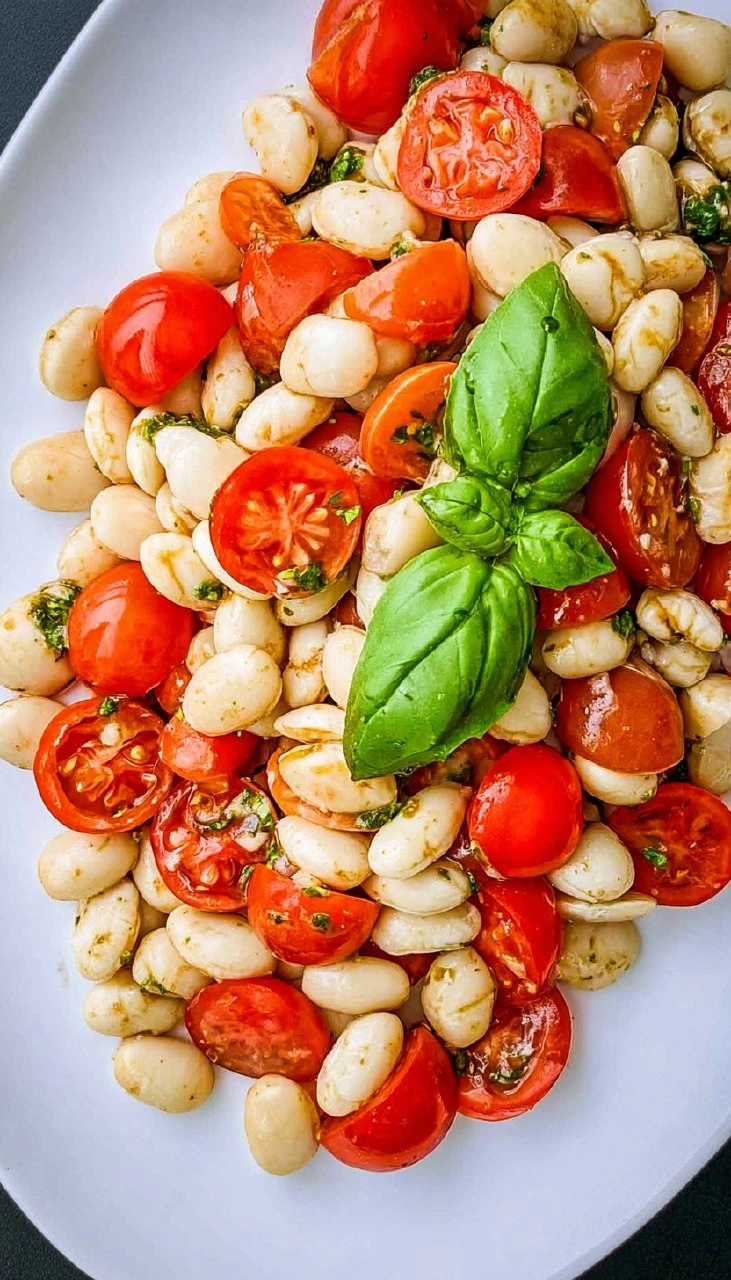 Easy Caprese White Bean Salad 65 Easy Caprese White Bean Salad